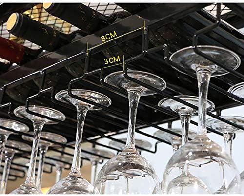 Adjustable Ceiling Wine Glass Rack for Kitchen and Bar Use