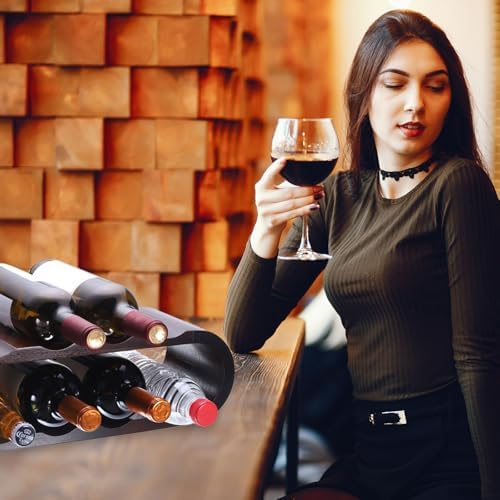 Uxcell Wooden Wine Rack 8 Bottle Holder Stand