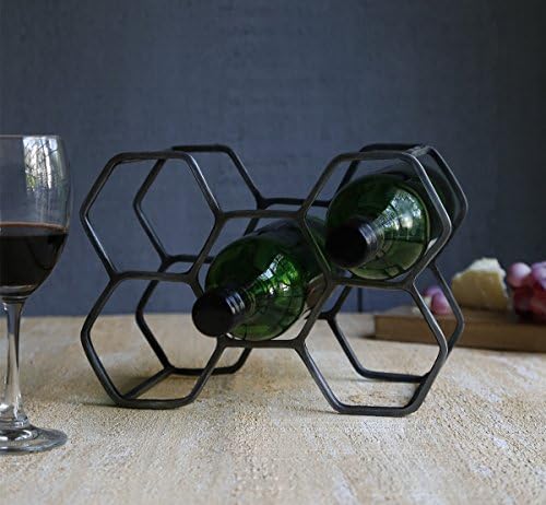 Storeindya Wrought Iron Wine Rack for Five Bottles