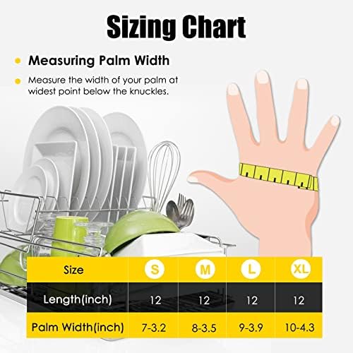 IUCGE Rubber Cleaning Gloves 3 or 6 Pairs