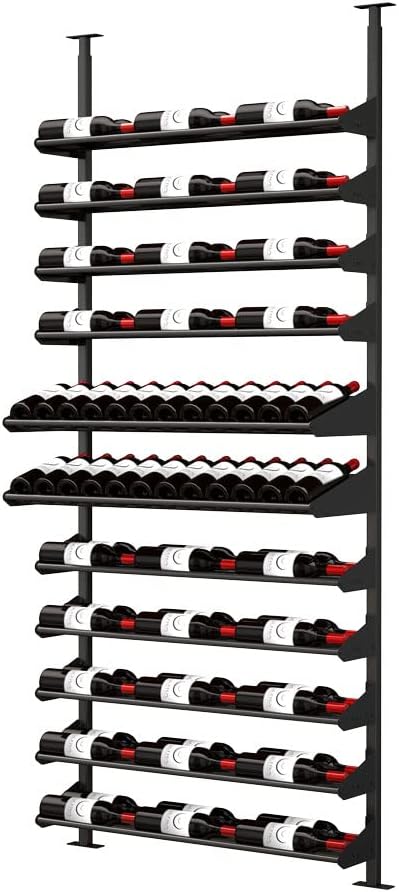 Ultra Wine Racks Showcase Bespoke Wine Display - Black 78 Bottle Storage