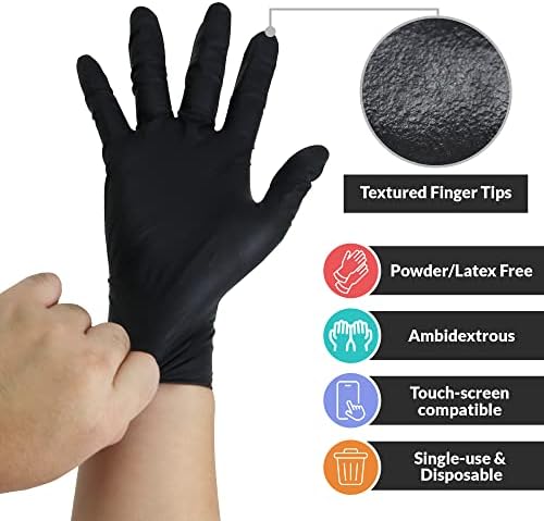 Reli Black Nitrile Gloves Medium 500 Pack