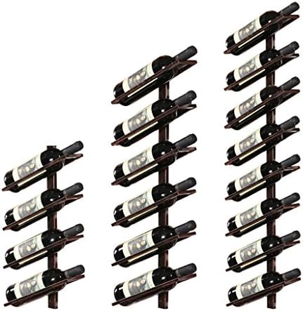 LUNEZY Metal Wine Racks Wall Holder - Rustic Design