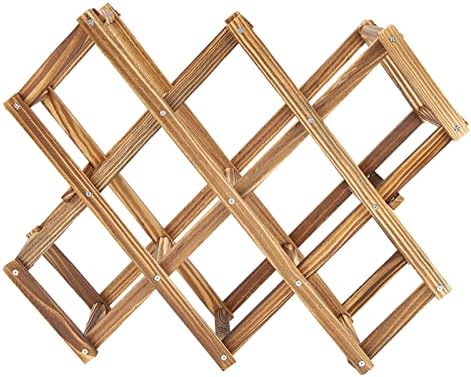 Yosoo Freestanding 3-Tier Wine Rack with Collapsible Accordion Design