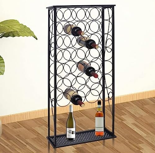 WEHUOSIF 28-Bottle Floor Standing Wine Rack 1