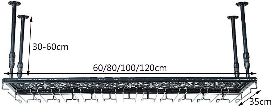 ZJDYDY Adjustable Ceiling Wine Rack