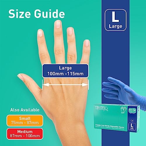 Trustex Nitrile Gloves Powder Free 32 Mil