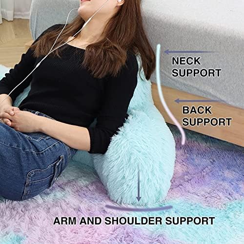 A Nice Night Faux Fur Reading Pillow with Arms