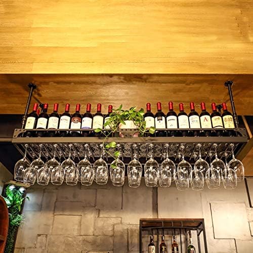 FAFZ Ceiling Wine Rack Adjustable Height Hanging Holder