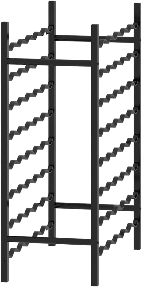 CUMYZO 48 Bottle Wine Rack Black Metal