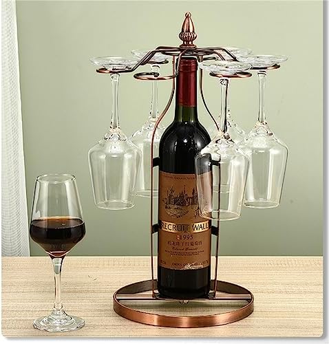 CdyBox Bold Iron Wine Rack with Skidproof Base