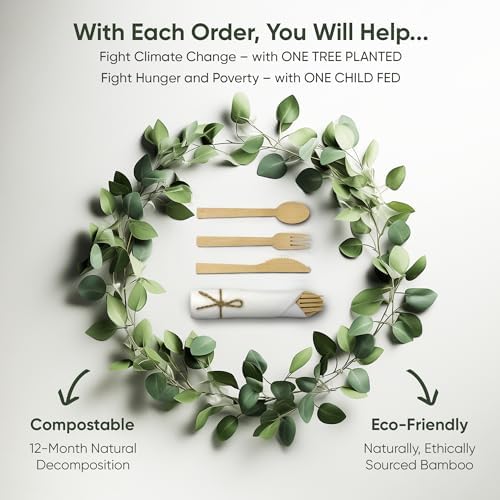 EcoPreps Premium Biodegradable Cutlery Set 30 Pack