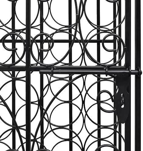 WEHUOSIF 28 Bottle Metal Wine Rack with Lock