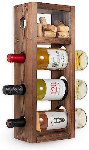 Rustic State Sonoma Burnt Brown Wine Rack - 3 Bottle Storage