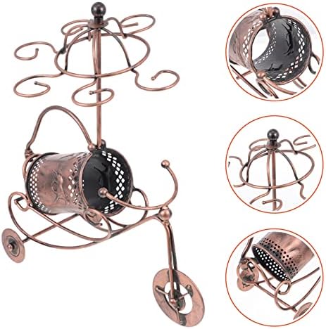 Hemoton Unique Wine Holder Light Brown Desktop Rack