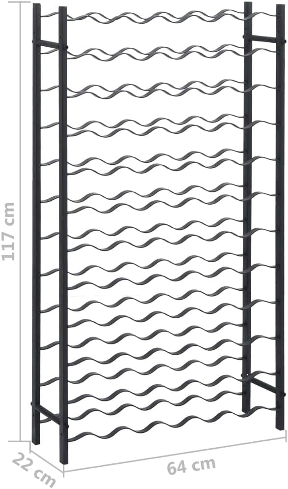 Freestanding Wine Rack for 72 Bottles Black Iron