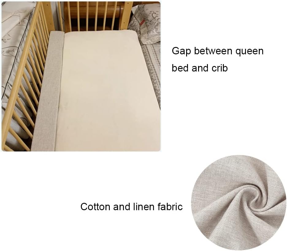Dark Brown Bed Gap Filler Pillow Cushion 20X15X50cm