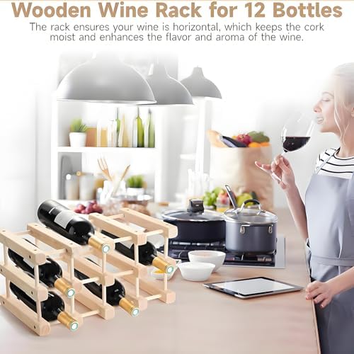 Yuehuam 12-Bottle Stackable Wine Rack
