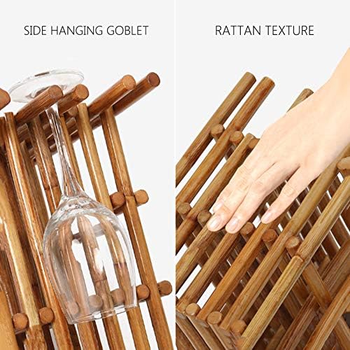 Home Wine Rack Organizer with Glass Holder