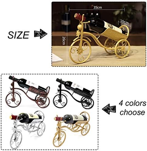 ZRCWW Metal Wine Bottle Holder Rack Tricycle Design