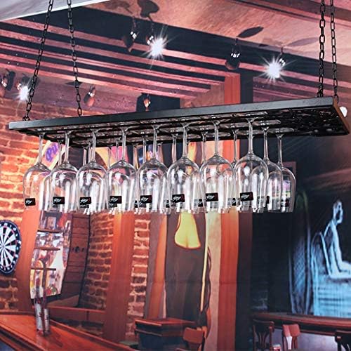 ZJDYDY Adjustable Height Glass Wine Frame Ceiling Rack