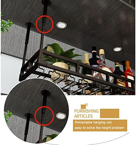 ZJDYDY Hanging Wine Rack - Adjustable Metal Holder for Bars and Kitchens