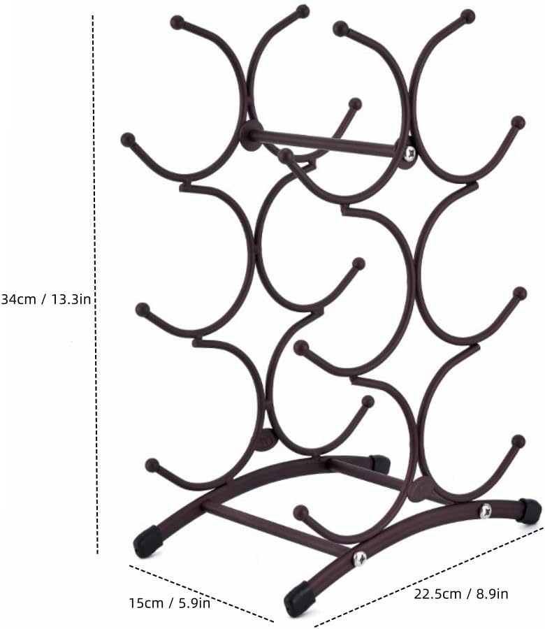 Fantasee 6 Bottle Tabletop Wine Rack Holder 1