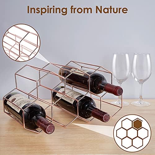 FOMANSH 7-Bottle Countertop Wine Rack with Modern Design