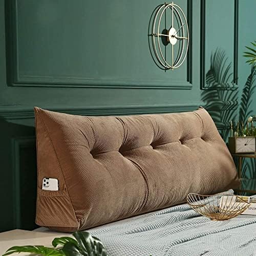 YOODODO Headboard Triangle Cushion Khaki 120x50x20cm