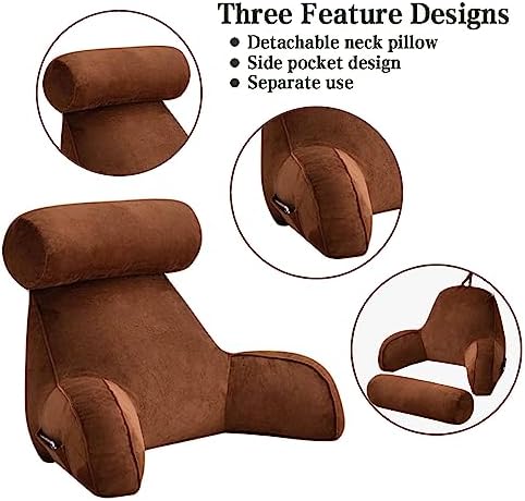 Comfort Reading Pillow with Neck Support Purple