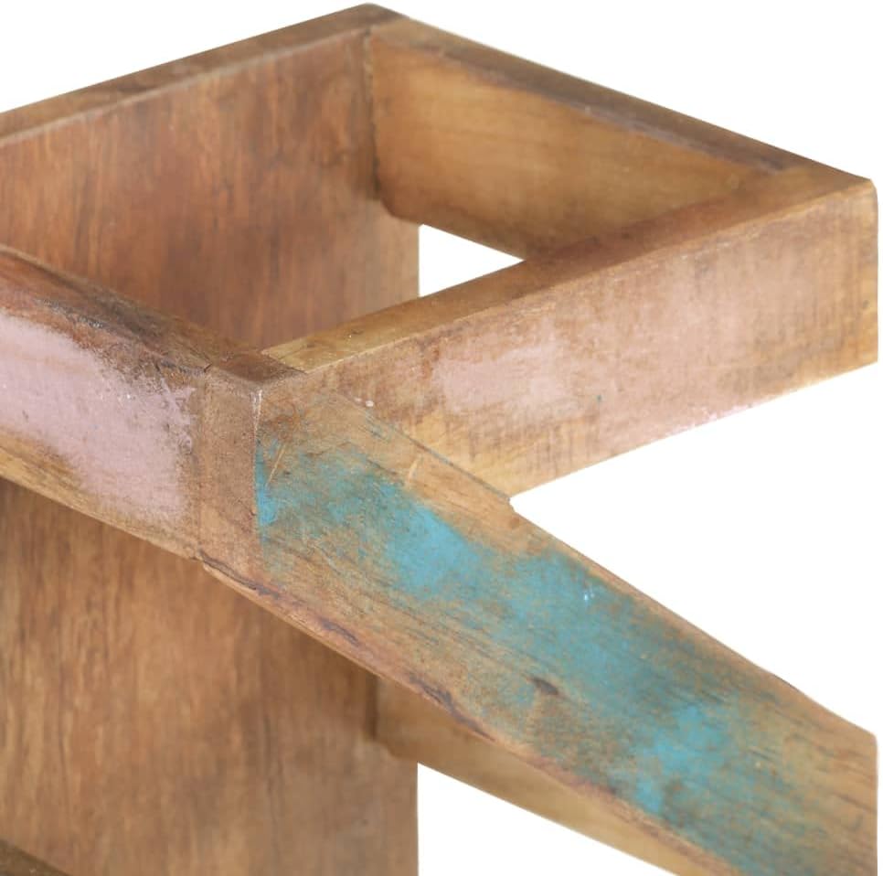 WEHUOSIF Solid Reclaimed Wood 5-Bottle Wine Rack