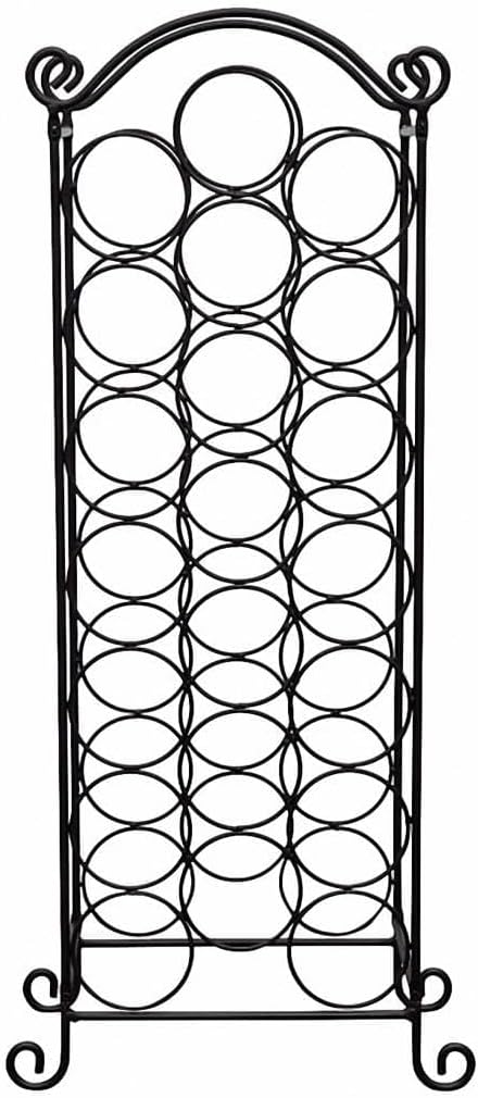 WEHUOSIF 21 Bottle Metal Wine Rack - Retro Style