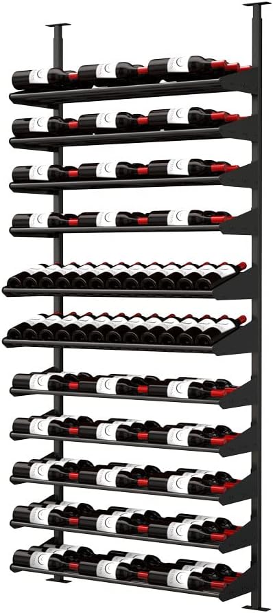 Ultra Wine Racks Showcase Bespoke Wine Display - Black 105 Bottles Storage