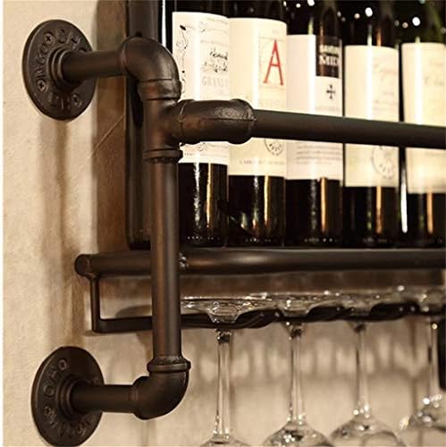 JLVAWIN Wall Mounted Wine Rack Organizer Black