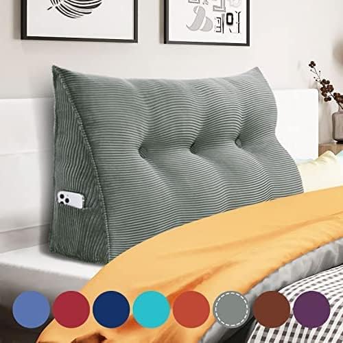 Homecozy Wedge Headboard Pillow 39in Dark Gray