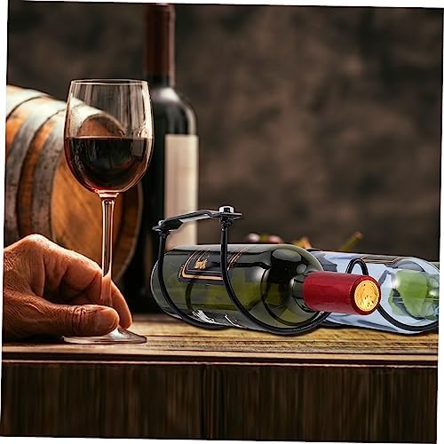 Zerodeko 2pcs Black Wrought Iron Wine Rack Wall Mount Sturdy Display Holder