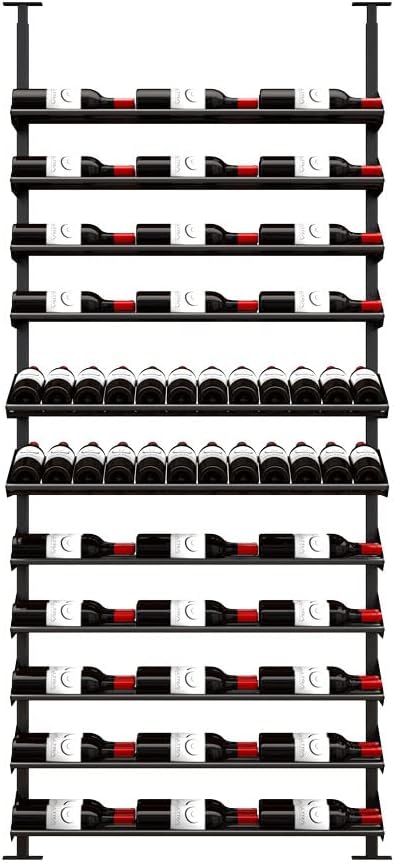 Ultra Wine Racks Showcase Bespoke Wine Display - Black 78 Bottle Storage