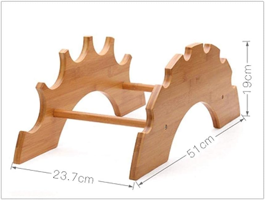 Bamboo Wine Rack 6 Bottles Countertop Storage
