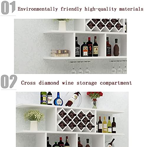 Suuim Wall-Mounted Wine Rack with Glass Hangers 1