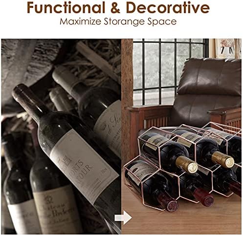FOMANSH 7-Bottle Countertop Wine Rack with Modern Design