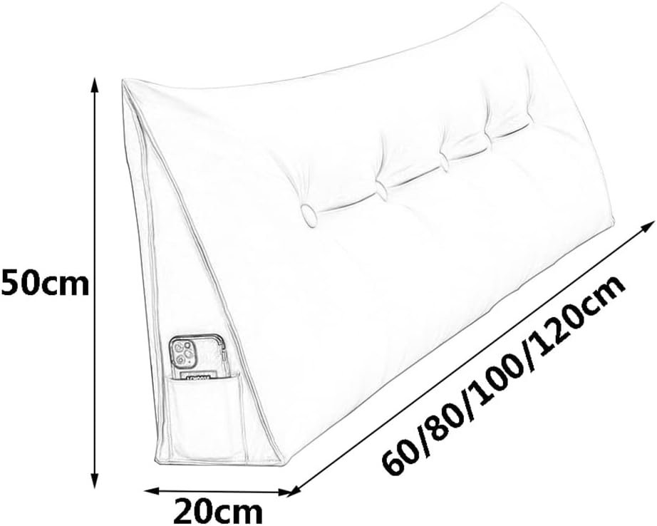 LAJUU Ergonomic Triangular Reading Pillow with Waterproof Cover