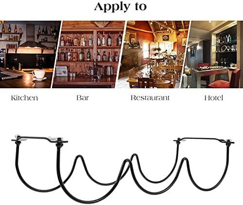 BIUDECO 2pcs Wrought Iron Wine Racks Black