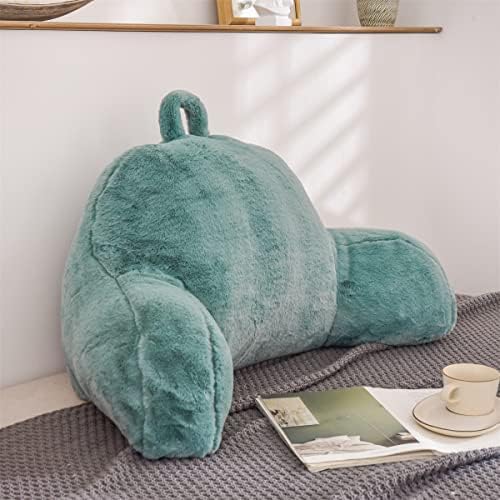 Holawakaka Standard Faux Fur Reading Pillow with Arms