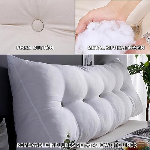 COZMAX Queen Headboard Pillow with Back Support