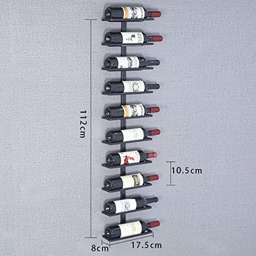 ZJDYDY Wall-Mounted Wine Rack 10 Bottles Black