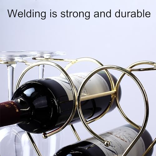 Stainless Steel Heart-shaped 3 Bottle Wine Rack Modern Design