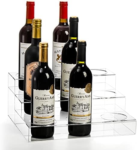 Frcctre 3 Tier Acrylic Wine Rack with 9 Bottle Capacity