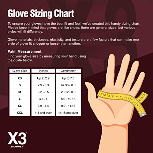 X3 Ivory Latex Gloves 3 Mil Powder Free