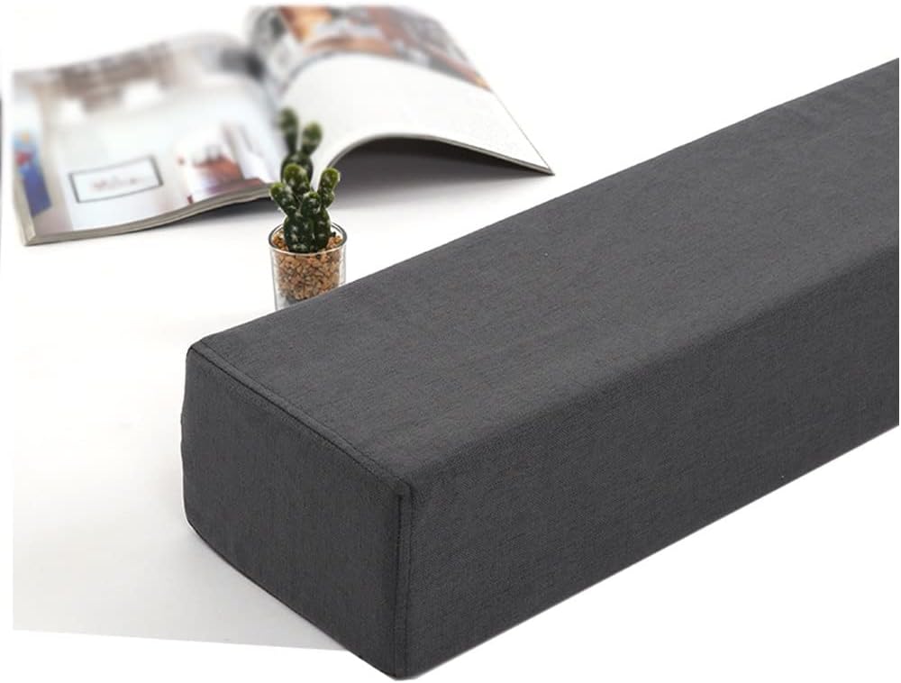 Dark Brown Bed Gap Filler Pillow Cushion 20X15X50cm