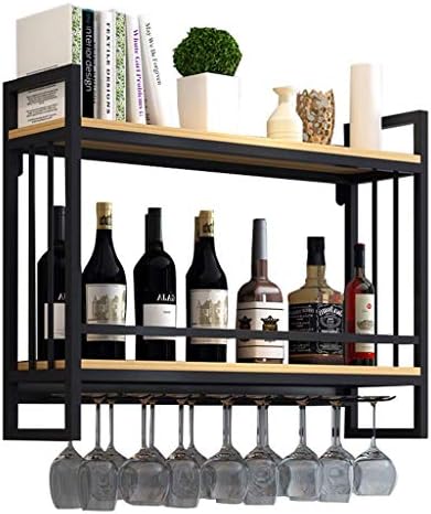 Vintage Wood Iron Wine Racks Wall Mount